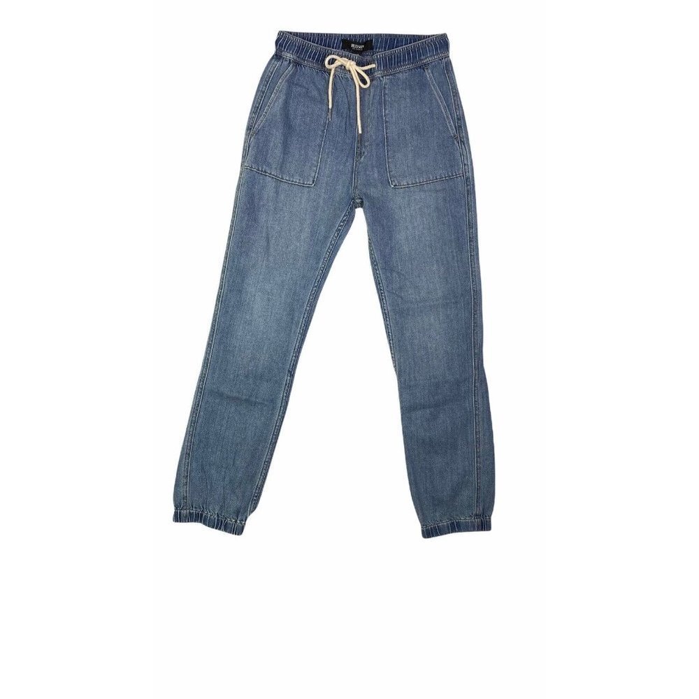 Hudson Womens Blue Regular Fit Drawstring Waist Denim Jogger Jeans Size‎ SP